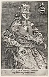 Portrait of Pope Paulus IV by Nicolas Beatrizet