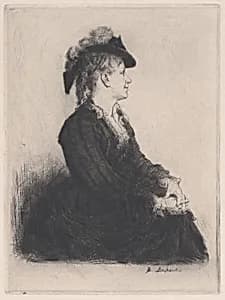 Portrait of Princess Colonna by Marcellin Desboutin