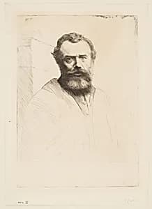 Portrait of the artist by Alphonse Legros