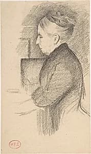 Portrait of the Artist's Mother by Henri-Edmond Cross (Henri-Edmond Delacroix)