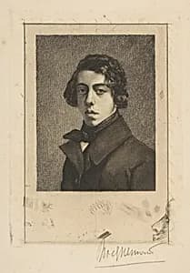 Portrait of Théodore Chassériau by Félix Bracquemond|Théodore Chassériau|Théodore Chassériau