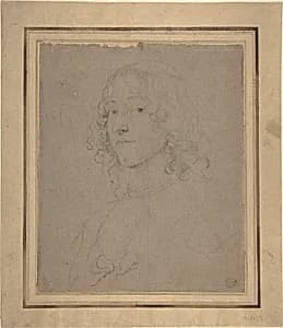 Portrait Study by Sir Peter Lely (Pieter van der Faes)|Anthony van Dyck
