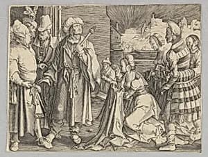 Potiphar's Wife Accusing Joseph (copy) by Lucas van Leyden