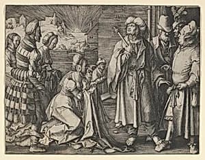 Potiphar's Wife Acuses Joseph by Lucas van Leyden