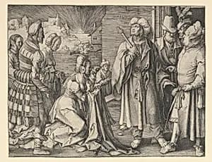 Potiphar's Wife Acuses Joseph by Lucas van Leyden
