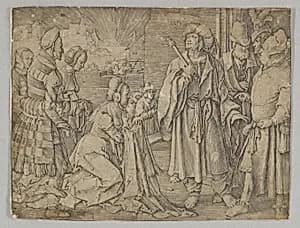 Potiphar's Wife Acuses Joseph by Lucas van Leyden