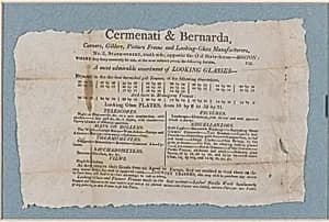 Printed Advertisement by Cermenati & Bernarda