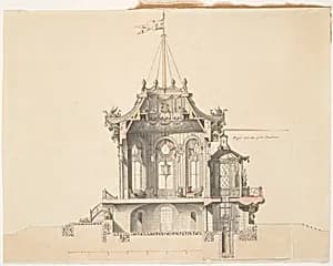 Project for a Chinese Pavillion by Michel Barthelemy Hazon