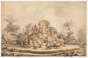 Project for a Monumental Fountain by Augustin Pajou