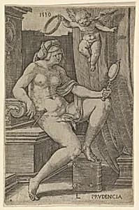 Prudence, from "The Seven Virtues" by Lucas van Leyden
