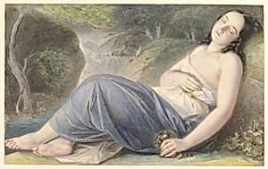 Psyche Asleep in a Landscape by Karl Joseph Aloys Agricola