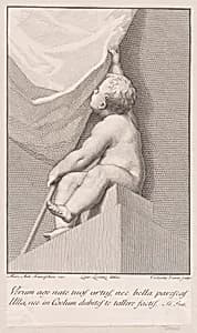 Putto with a banner by Lorenzo Lorenzi|Violante Vanni|Marcantonio Franceschini