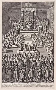 Queen Elizabeth in Parliament by Elizabeth I, Queen of England|Renold Elstrack|Anonymous, 17th century