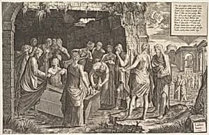 Raising of Lazurus by Lambert Suavius