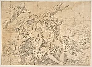 Rape of Europa by Simone Cantarini