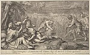 Reapers of grain by Giovanni Girolamo Frezza|Carlo Maratti