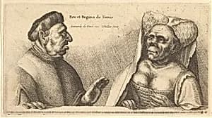 Rex et Regina de Tunis by Leonardo da Vinci|Wenceslaus Hollar