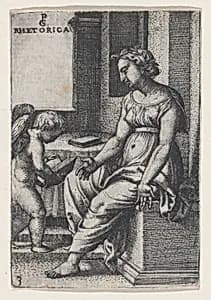 Rhetorica, from "The Liberal Arts" by Georg Pencz