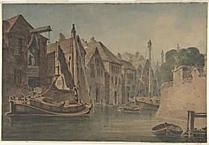 River at Norwich by Thomas Girtin|Anonymous, British, 19th century