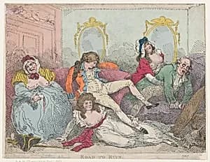 Road to Ruin by Thomas Rowlandson