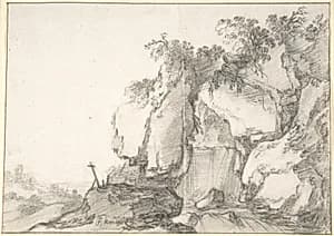 Rocks Overgrown with Bushes