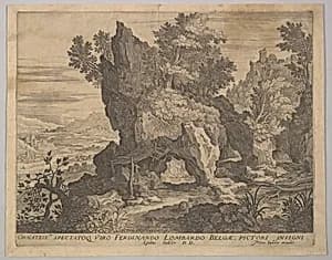 Rocky Landscape with St. Jerome by Aegidius Sadeler II|Jan Brueghel the Elder|Marcus Sadeler