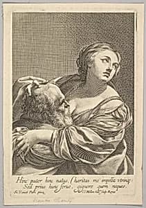 Roman Charity (La Charité romaine) by Claude Mellan|Simon Vouet