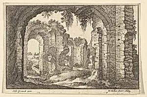 Roman Ruins, from "Roman Ruins" by Wenceslaus Hollar|Sebastiaen Vrancx