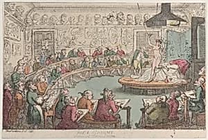 Royal Academy, Somerset House, London by Thomas Rowlandson