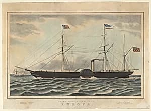 Royal Mail Steam Ship, Europa by Nathaniel Currier