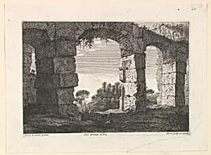 Ruines d'Aqueduc by Jean Morin|Claude Lorrain (Claude Gellée)