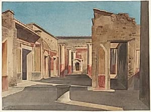 Ruins at Pompeii by Gabriel-Auguste Ancelet
