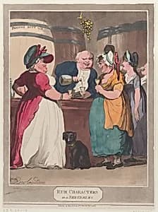 Rum Characters in a Shrubbery by Thomas Rowlandson|Richard Reeve