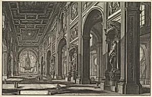S. Giovanni in Laterano. Interior by Giovanni Battista Piranesi
