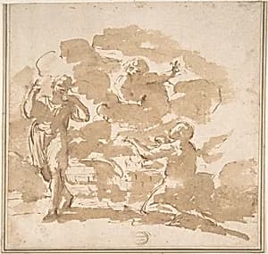 Sacrifice of Abel by Anonymous, Italian, Roman-Bolognese, 17th century