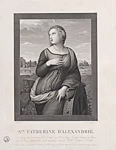 Saint Catherine of Alexandria by Raphael (Raffaello Sanzio or Santi)|Durand et Sauvé|Auguste Gaspard Louis Boucher Desnoyers