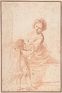 Saint Cecilia Playing the Organ by Guercino (Giovanni Francesco Barbieri)