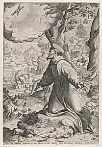 Saint Francis Receiving the Stigmata by Camillo Procaccini|Justus Sadeler