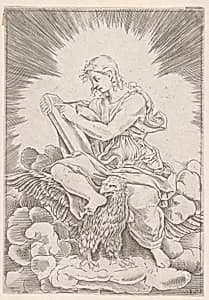 Saint John by Agostino Veneziano (Agostino dei Musi)|Giulio Romano