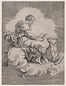 Saint Luke by Giulio Romano|Agostino Veneziano (Agostino dei Musi)