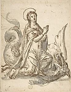 Saint Margaret and the Dragon by Anonymous, Italian, 16th century
