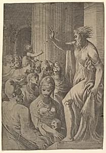 Saint Paul preaching in Athens by Andrea Schiavone (Andrea Meldola)
