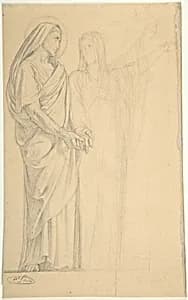 Saints Adrian and Natalia by Hippolyte Flandrin