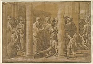 Saints Peter and John healing the Sick by Parmigianino (Girolamo Francesco Maria Mazzola)