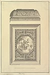 Salon Ceiling, Houghton Hall, Norfolk by Isaac Ware