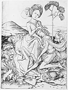 Samson and Delilah by Master ES