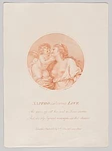 Sappho embracing Love