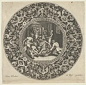 Sardanapal in the Bath by Johann Theodor de Bry|Crispijn de Passe the Elder|Maerten de Vos