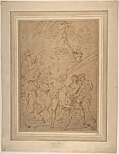 Satyr and Nymphs Dancing by Raymond de La Fage