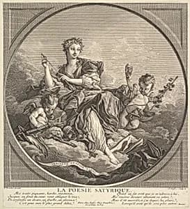 Satyrical Poetry by Claude Augustin Duflos le Jeune|François Boucher